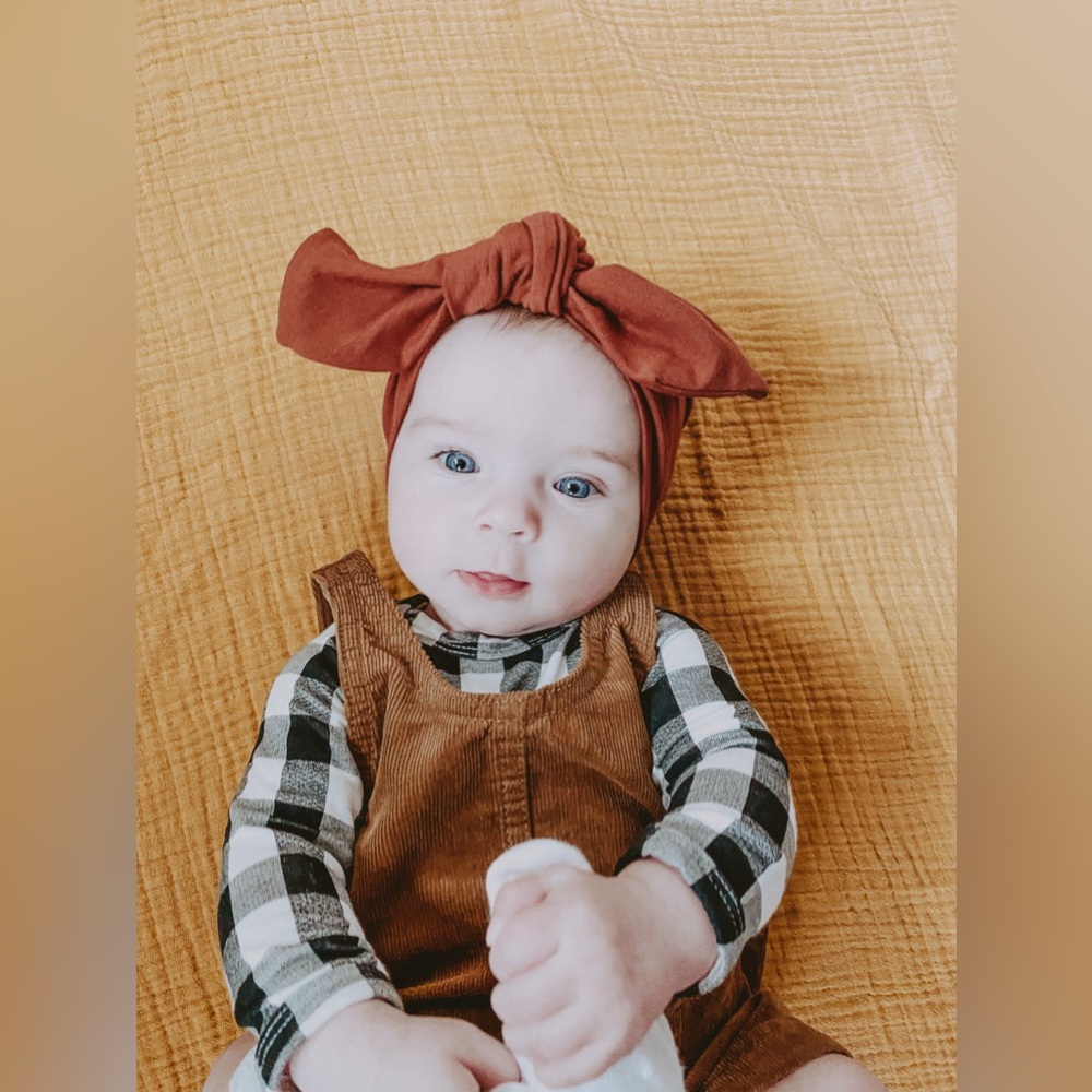 Eyee Kids Baby Brown Topknot Bow Headband Infant 6-12‎ Months